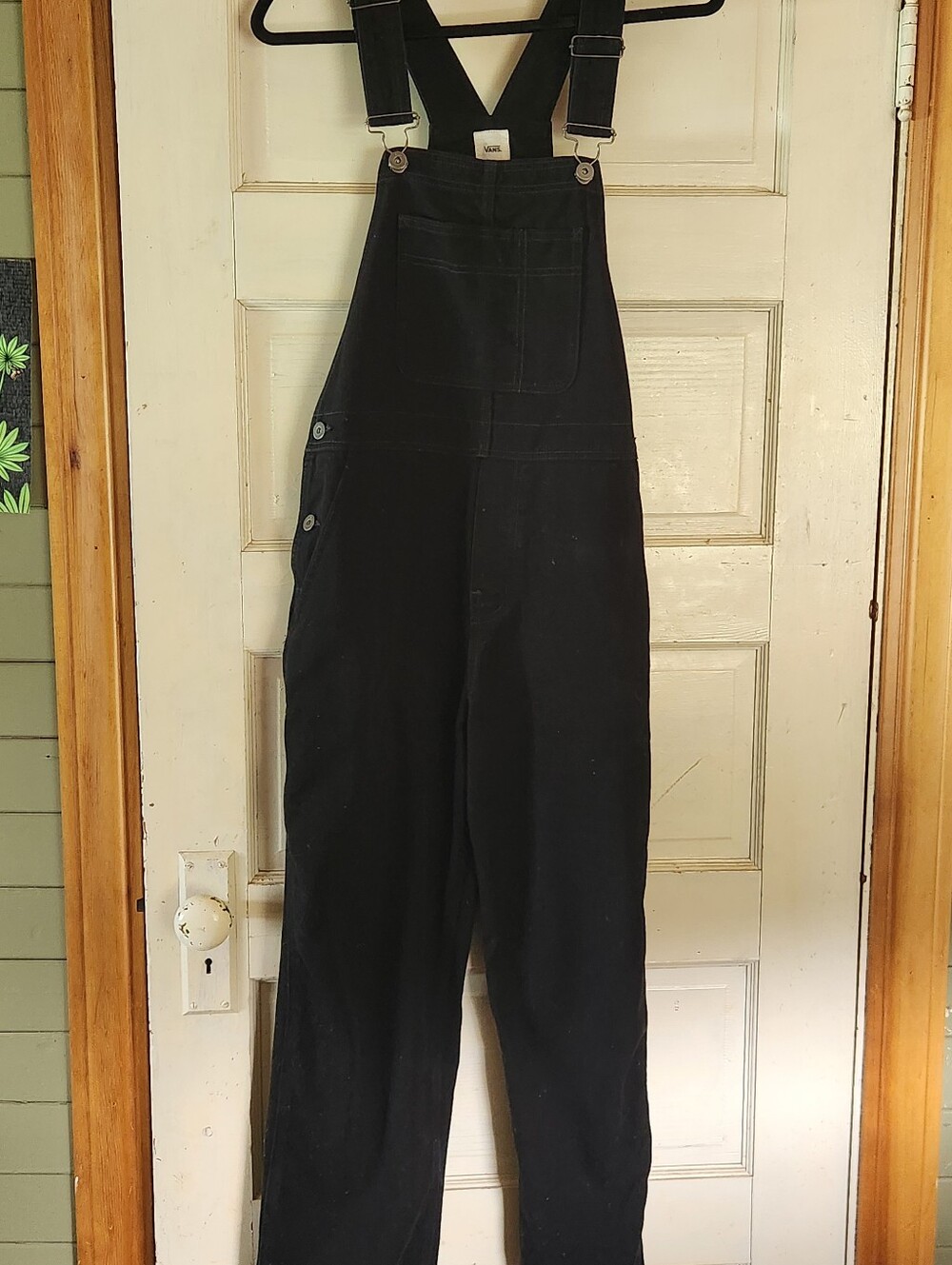 Vans Black Women's Overall with Front Bib